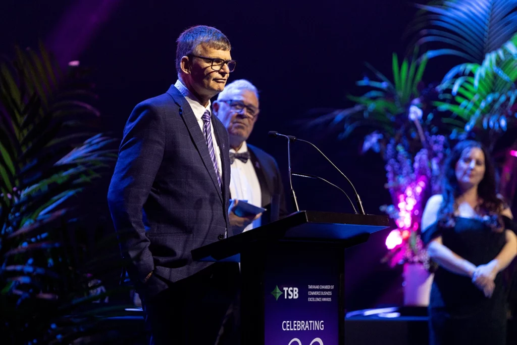 The Taranaki Chamber of Commerce Business Excellence Awards 2024 held at the TSB Stadium, New Plymouth, Taranaki.